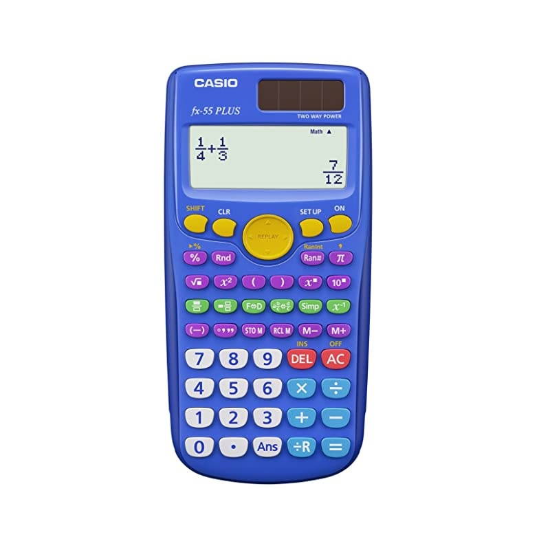 fx55 PLUS ElementaryMiddle School Fraction Calculator