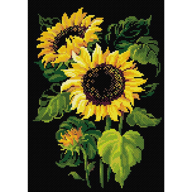 RIOLIS Diamond Mosaic Embroidery Kit 10.75"X15"-Sunflowers