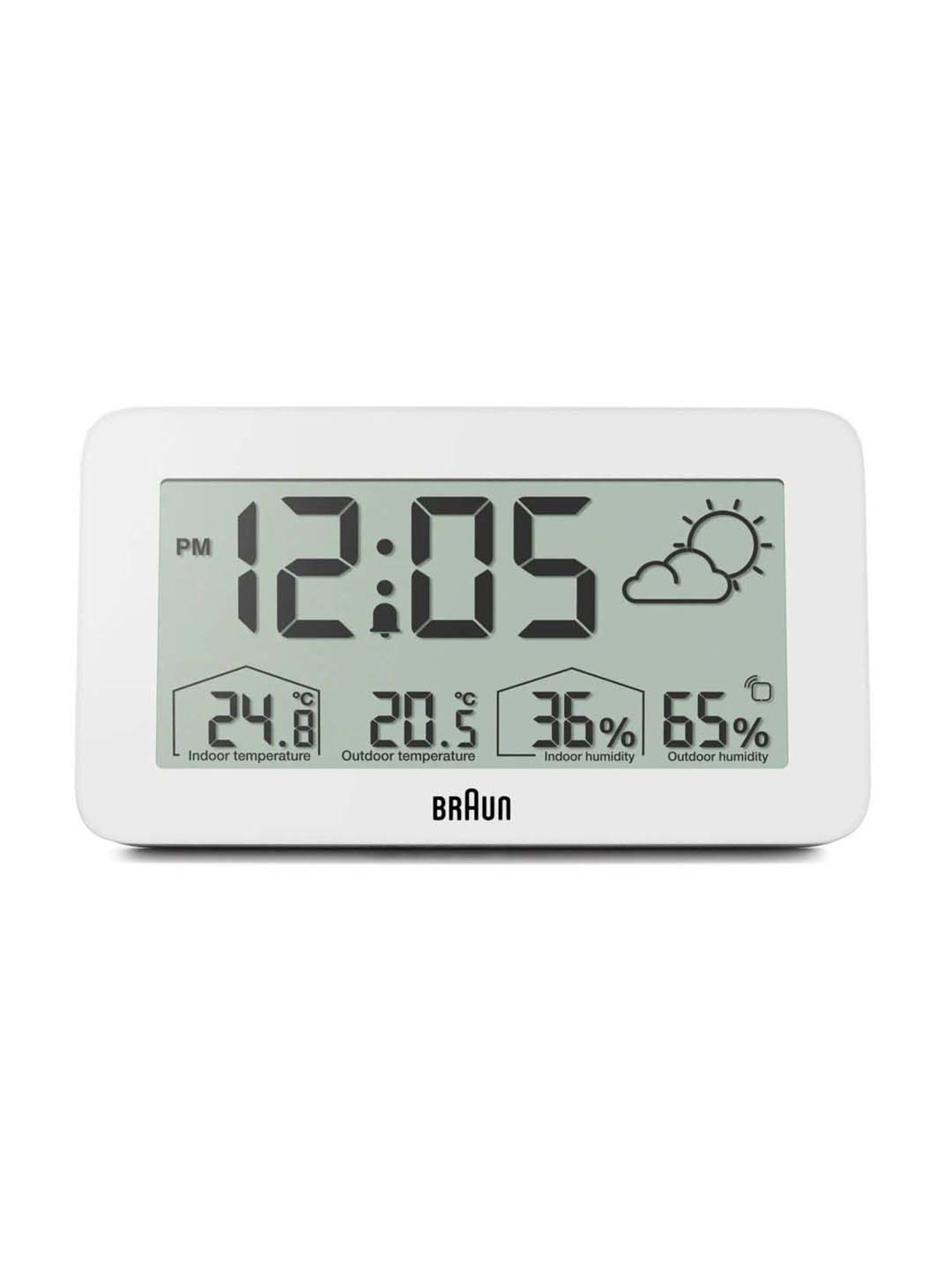 Braun White Classic Analog Alarm Clock