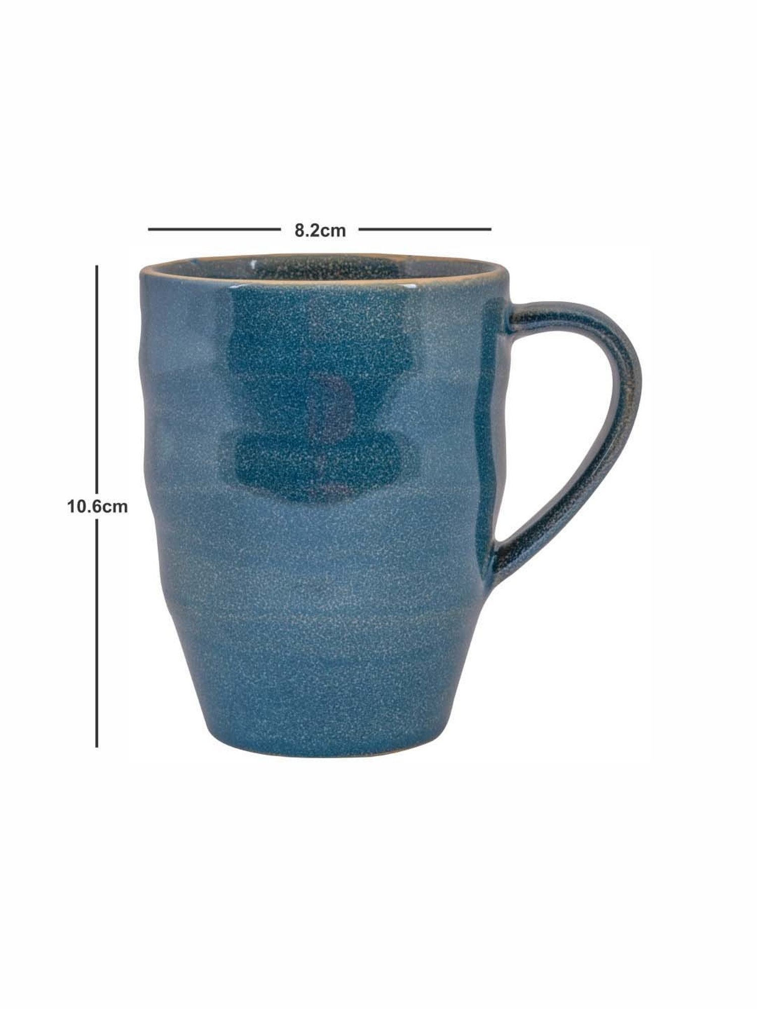White Gold Teal Blue Porcelain 8.2 cm Mug - Set of 2