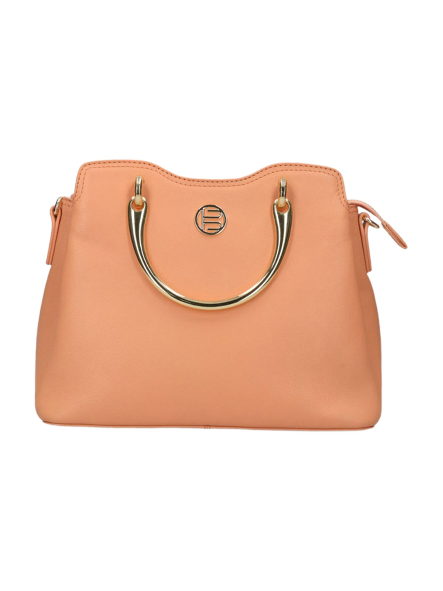 BAGATT Campania Peach Medium Leather Handbag