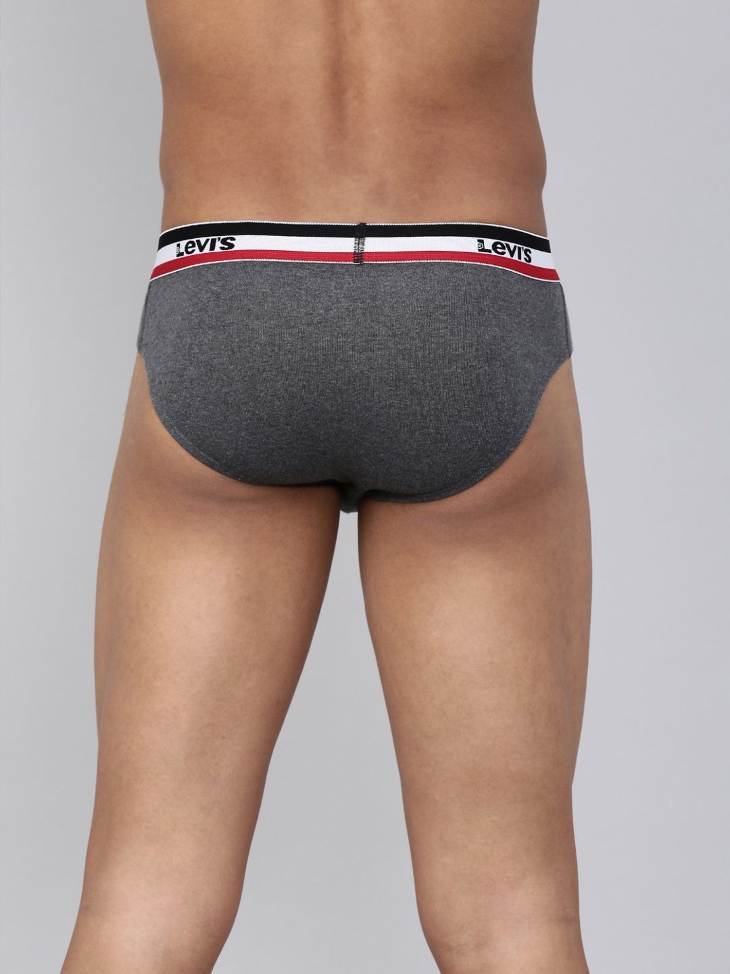 Levi's Grey Cotton Regular Fit Briefs