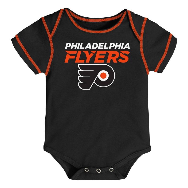 NHL Philadelphia Flyers Baby Boys' Game Winner Bodysuit Set 3pk - 6-9M