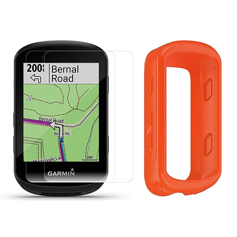 Edge 530 Cycle GPS with Protective Silicone Case & HD Tempered Glass Screen Protectors (x2) Bundle | Navigation, Bike Mounts, TrainingPeaks, VO2, Incident Detection | Bike Computer (Black Case)