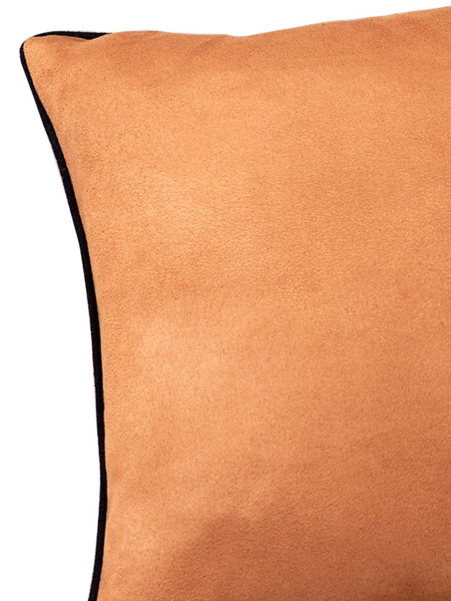 Nestroots Solid Orange Silk Cushion Covers - Set of 5