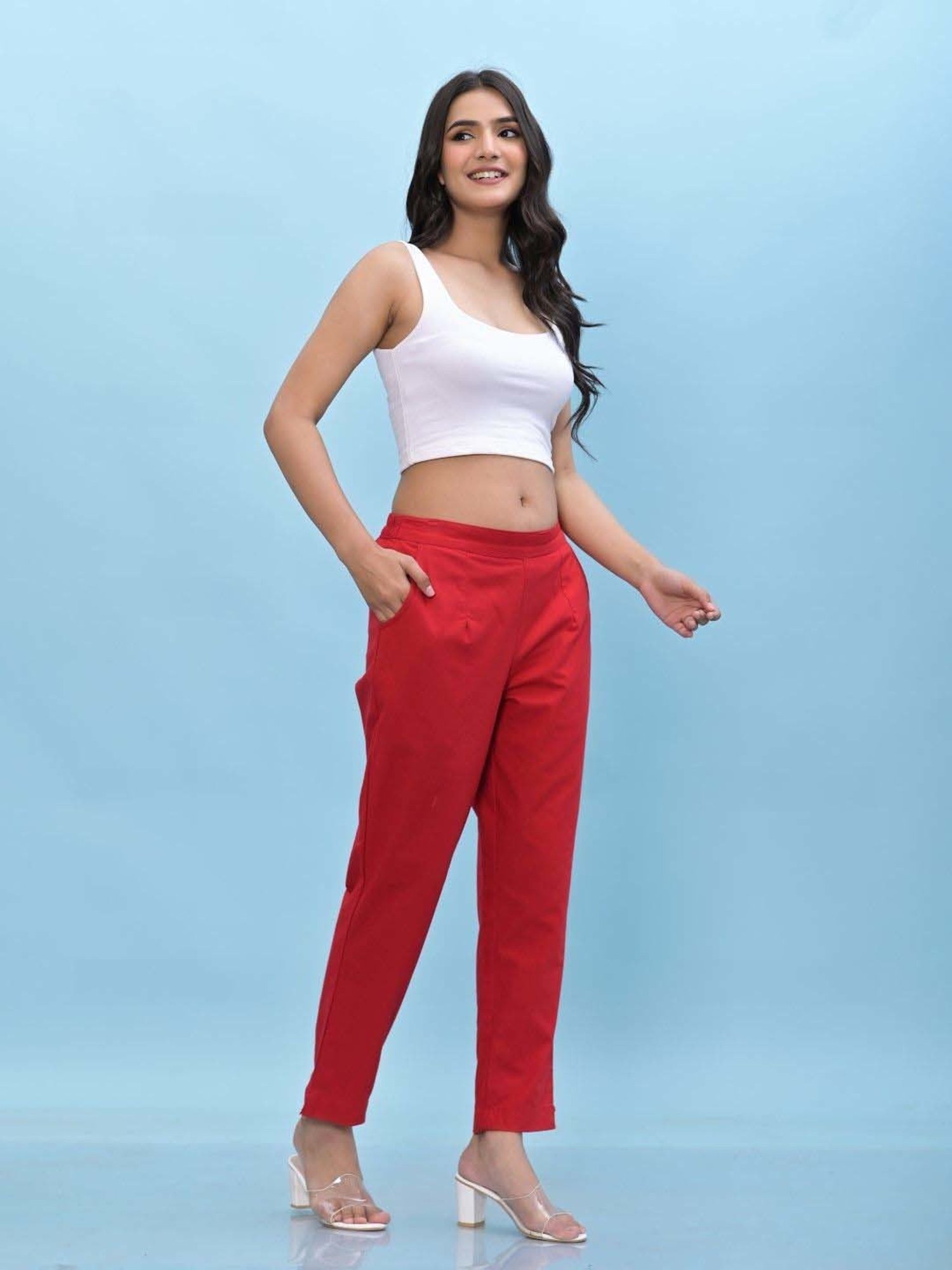 Juniper Red Cotton Pants