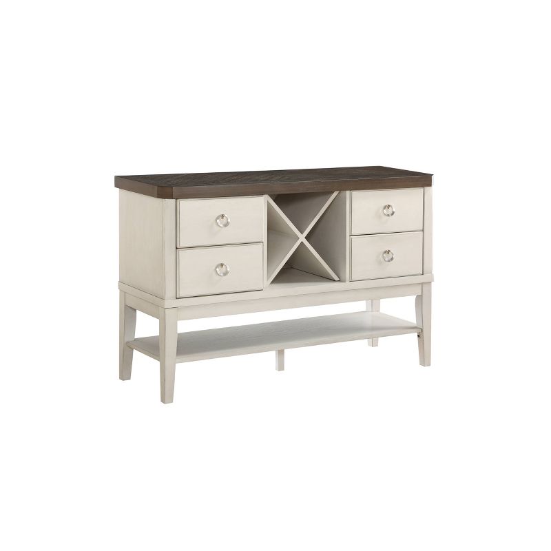 Kayley Server Antique White/Dark Oak - Acme Furniture
