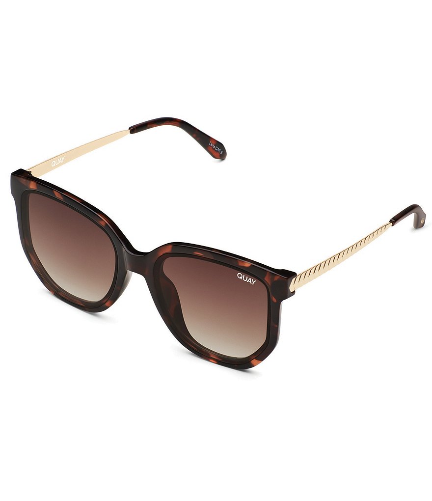 Quay Australia Coffee Run Oversized Round Cat Eye Sunglasses