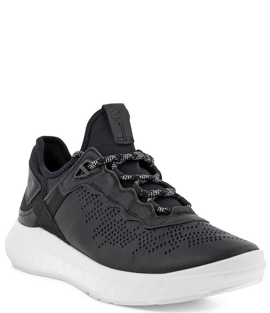 ECCO ATH-1FW Leather And Fabric Lace-Up Sneakers