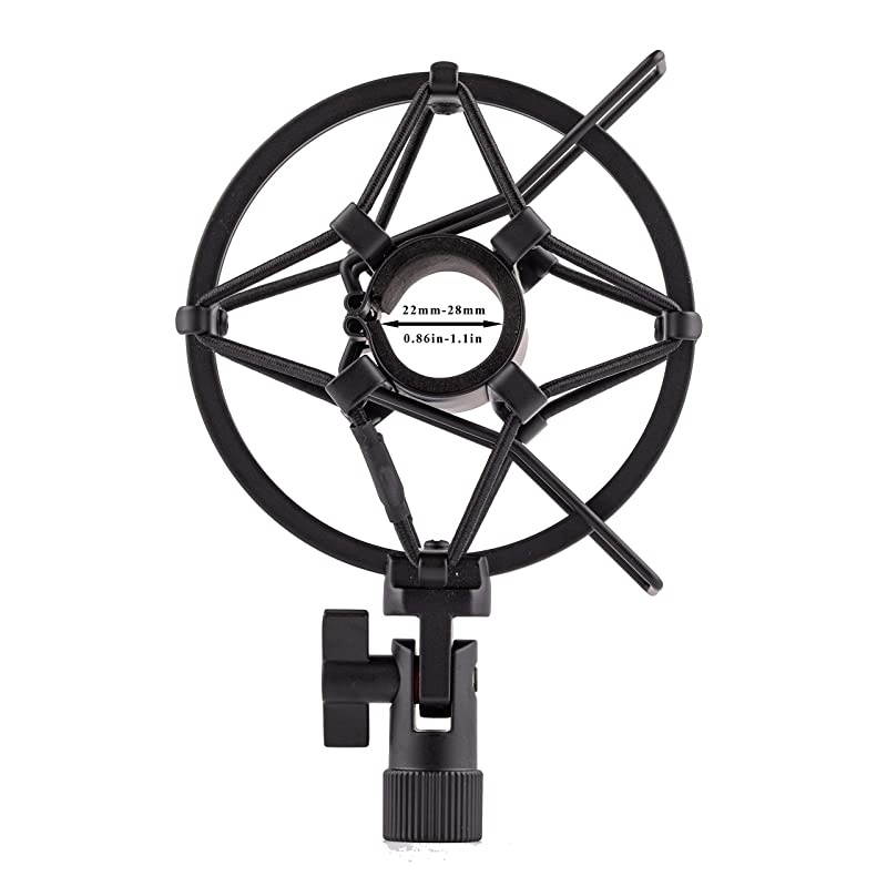 Microphone Shock Mount Holder Clip Mic Anti-Vibration for 22mm-26mm Diameter Dynamic Mic Like Shure SM58 SM57 PAG48 Sennheiser E835 E845 AKG D5S Samson Q7 Q8 Behringer Xm8500