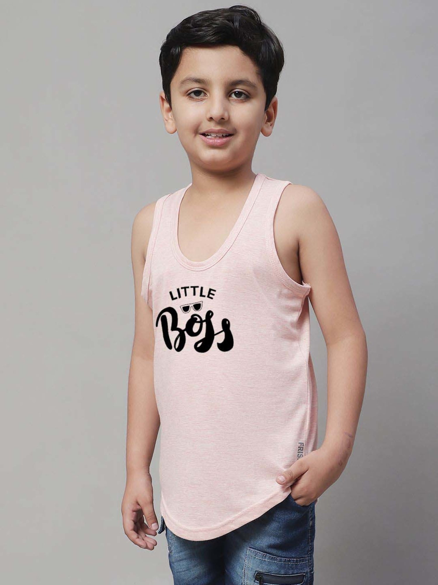 Palm Tree Kids White Printed Vest