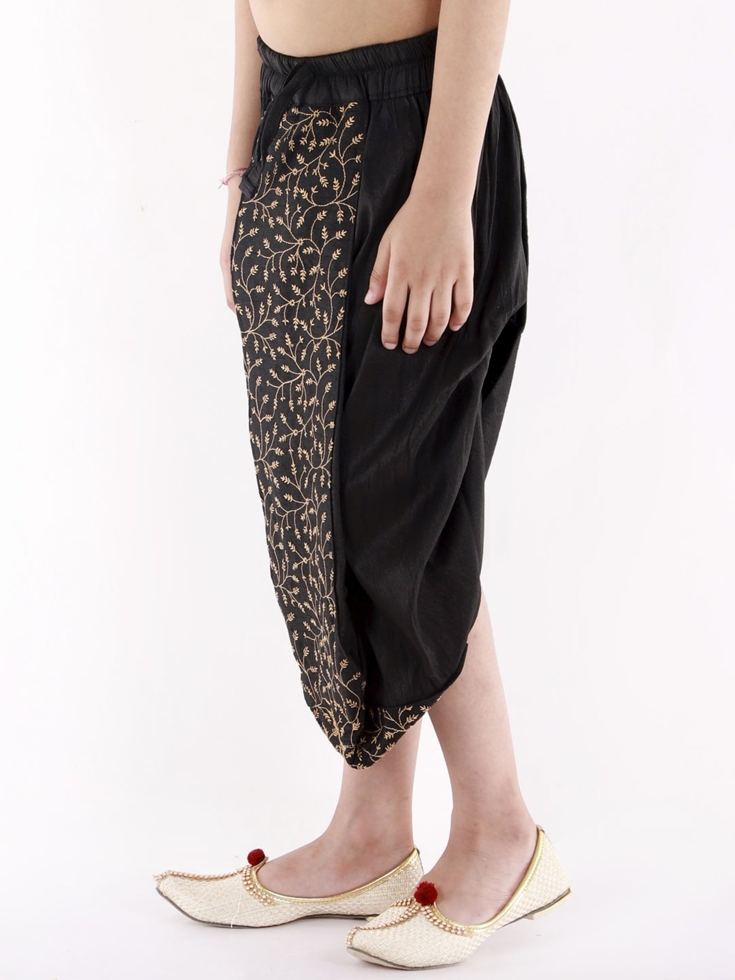 VASTRAMAY Kids Maroon Regular Fit Dhoti