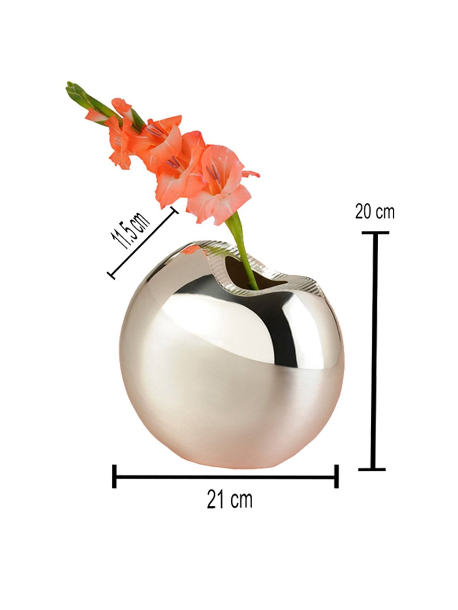 Episode Silver Plated Flower Vase Split