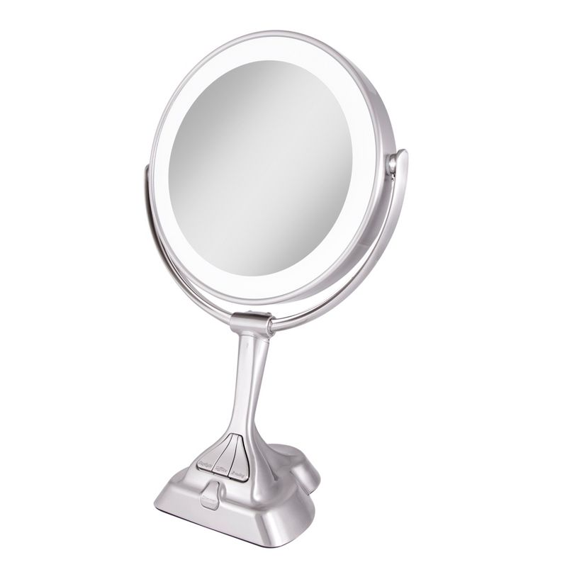 Zadro Next Generation LED Lighted Mirror with Smart Dimmer Satin Nickel - 10X/1X