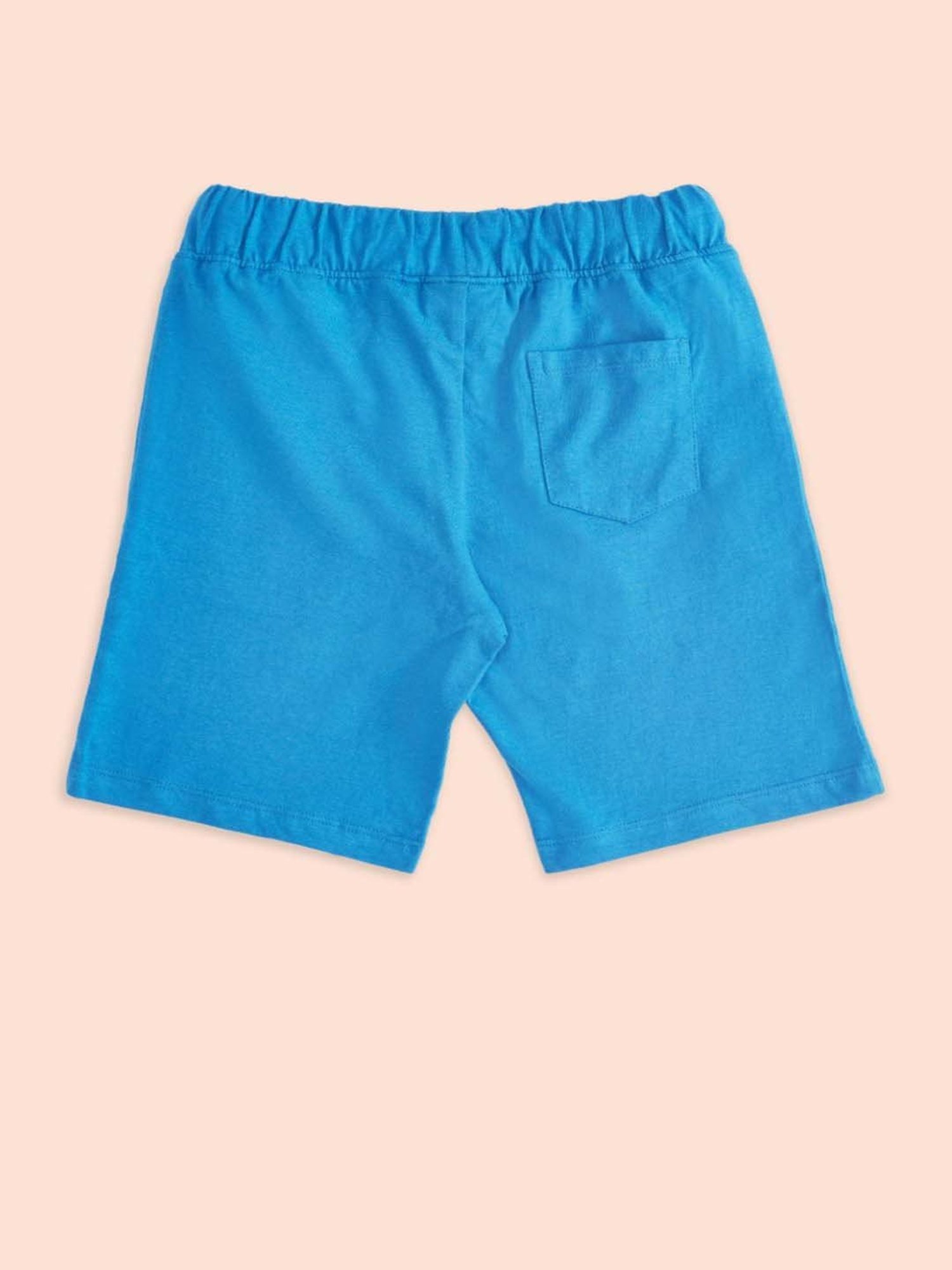 Pantaloons Baby Kids Blue Cotton Printed Shorts
