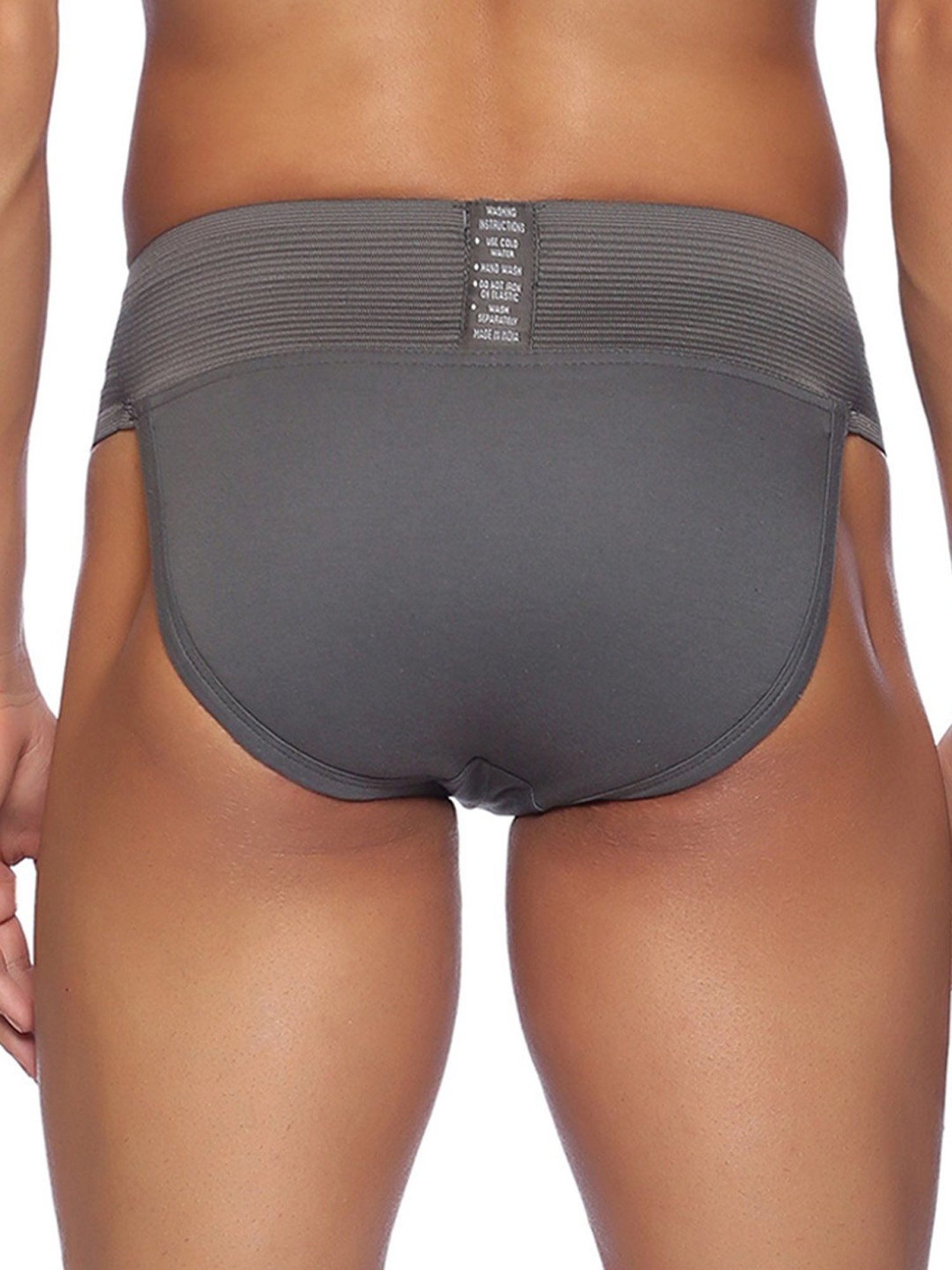 Omtex Men's Athletic Tokyo Back Covered Supporter Pack of 2 (Grey & Navy) Size - M