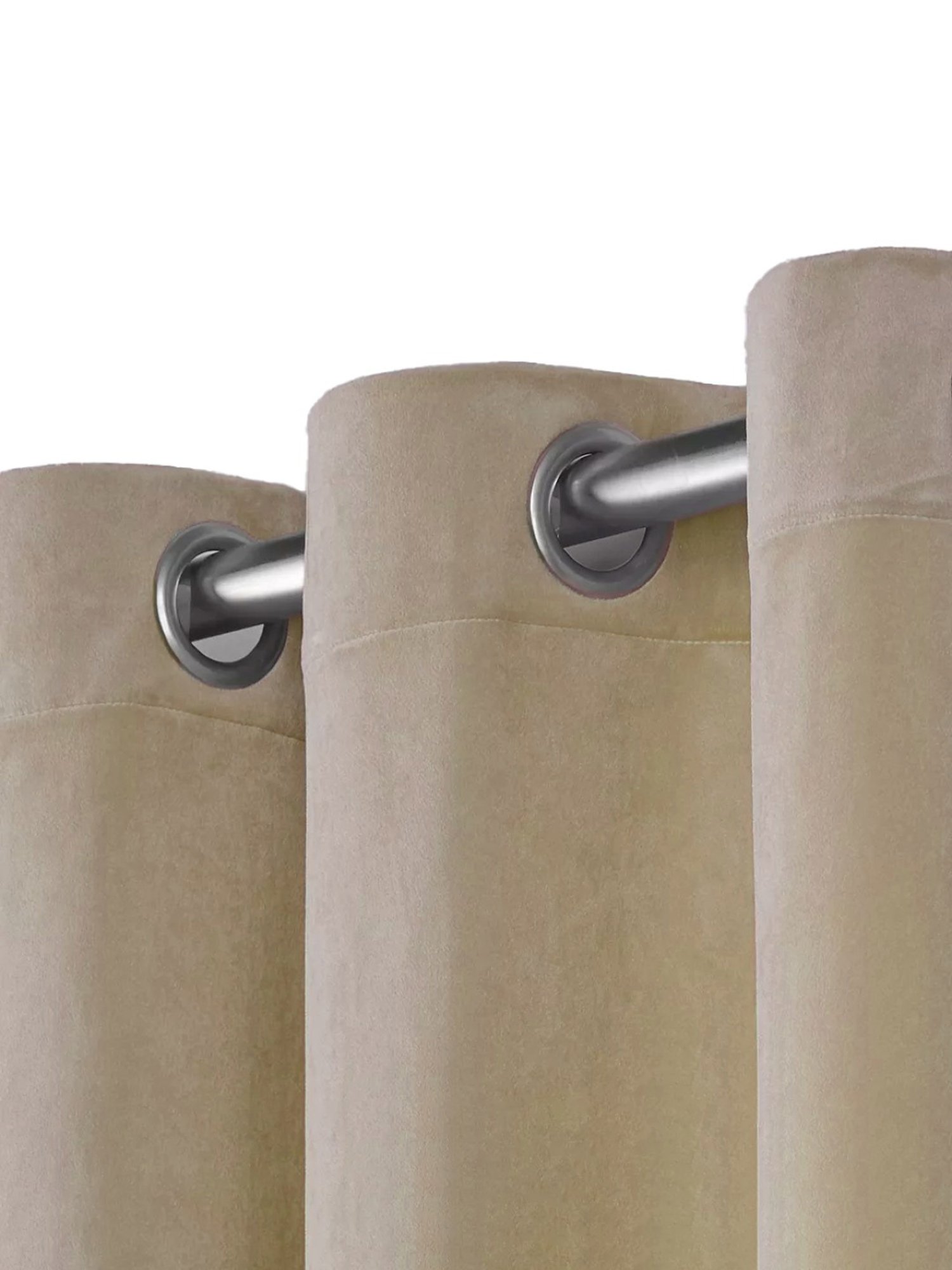 Stoa Paris Date Night Ivory Elegance Velvet Window Curtain (5 ft)