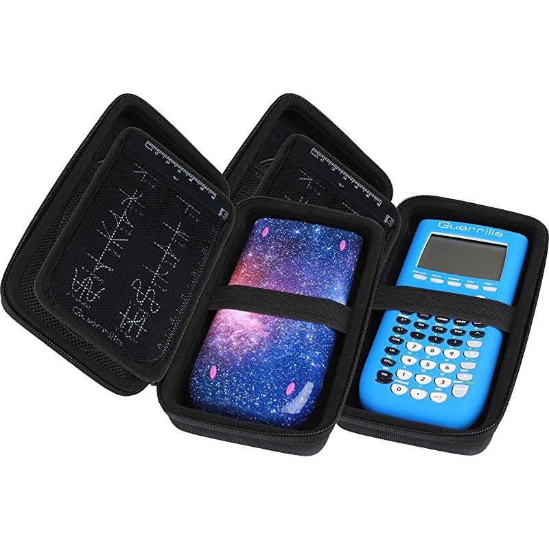 Hard Travel Case for TI83 Plus TI84 Plus TI84 Plus Color Edition TI89 Titanium TINspire CXampCX CASHP50G Graphing Calculators + s Essential Calculator Accessory Kit Black