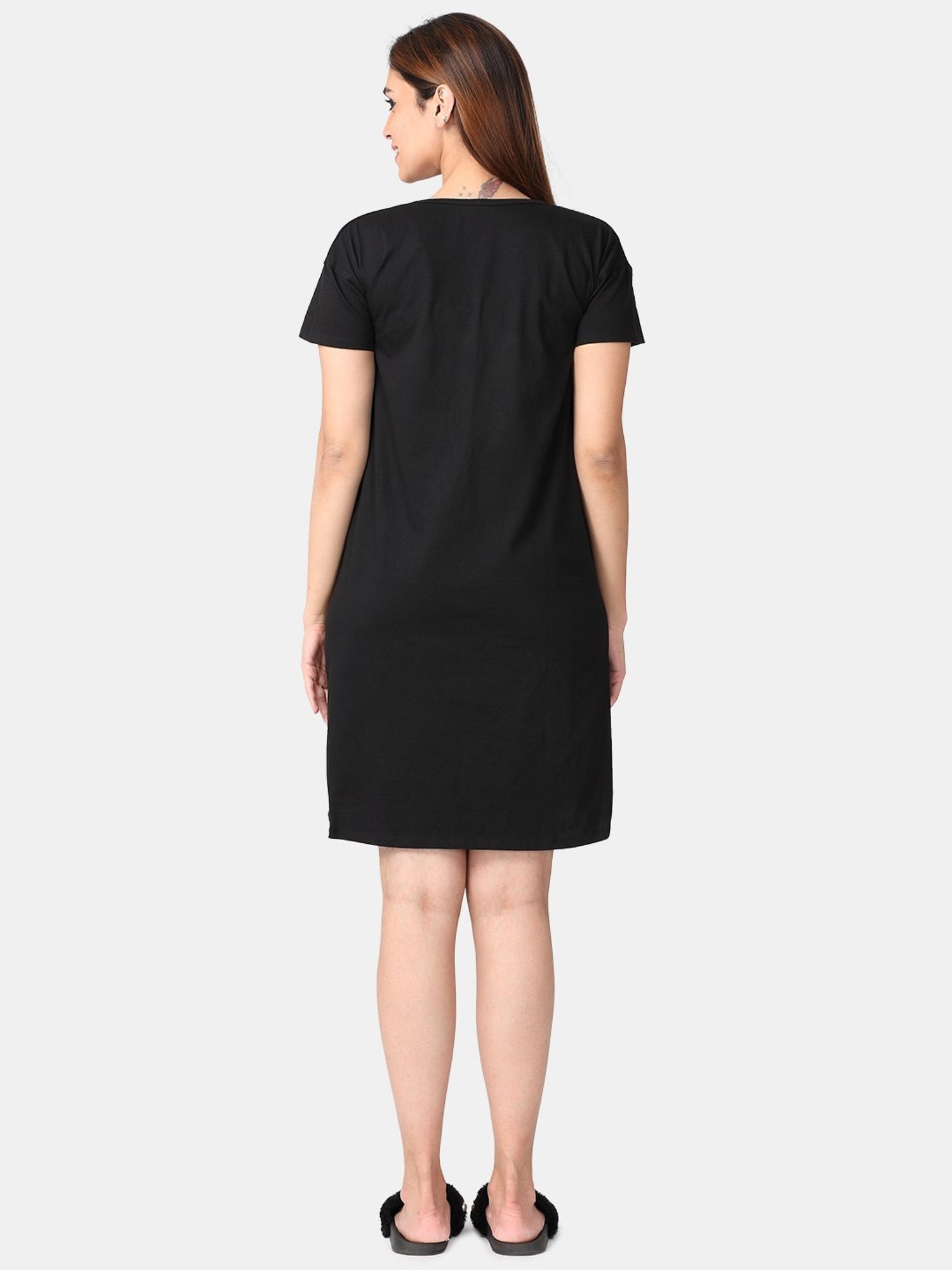 The Mom Store Black Graphic Print Dress