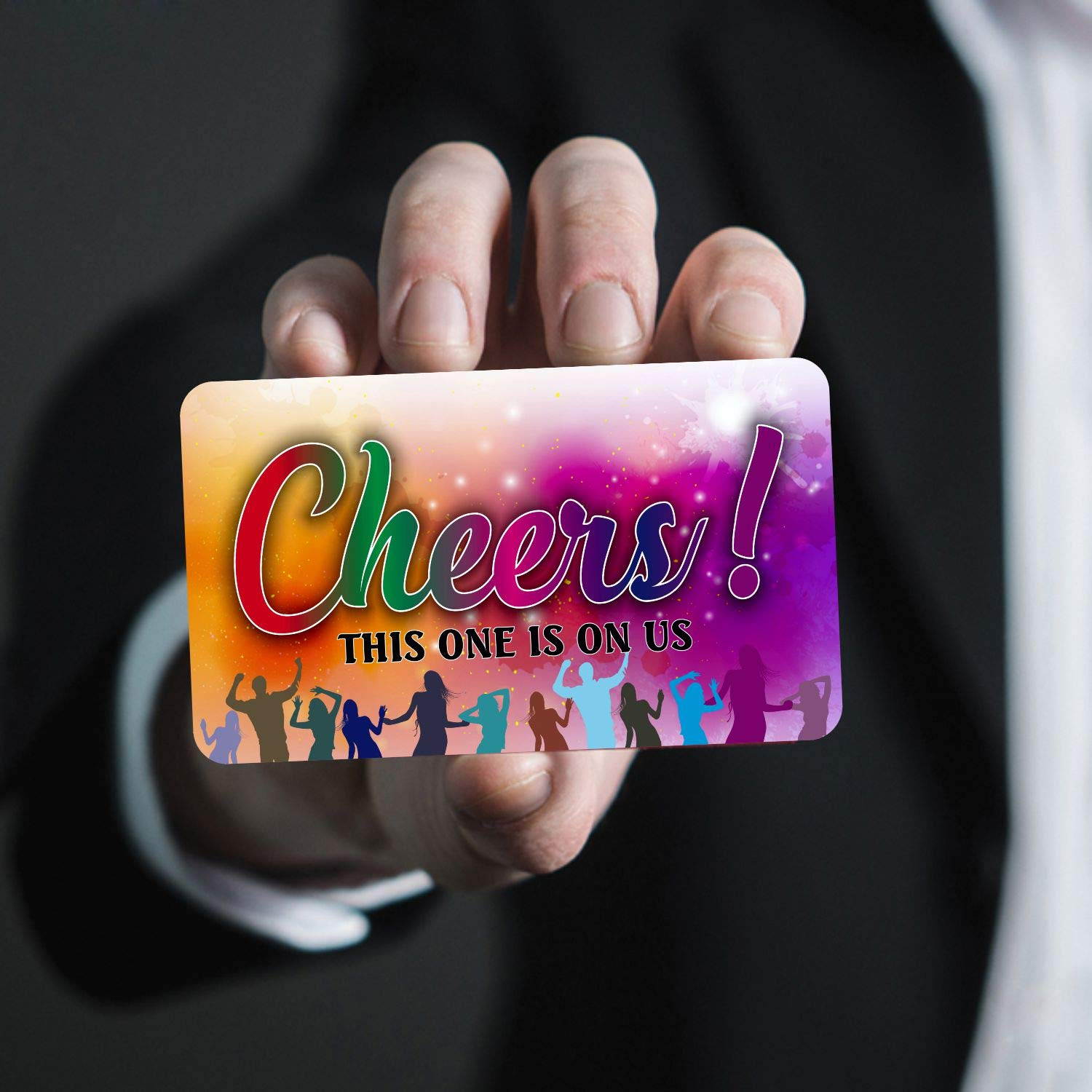 One Free Drink Ticket - (Pack of 100) Coupon Cards 3.5"x2" Redeem Gift Vouchers for Business Wedding Party Raffle Events