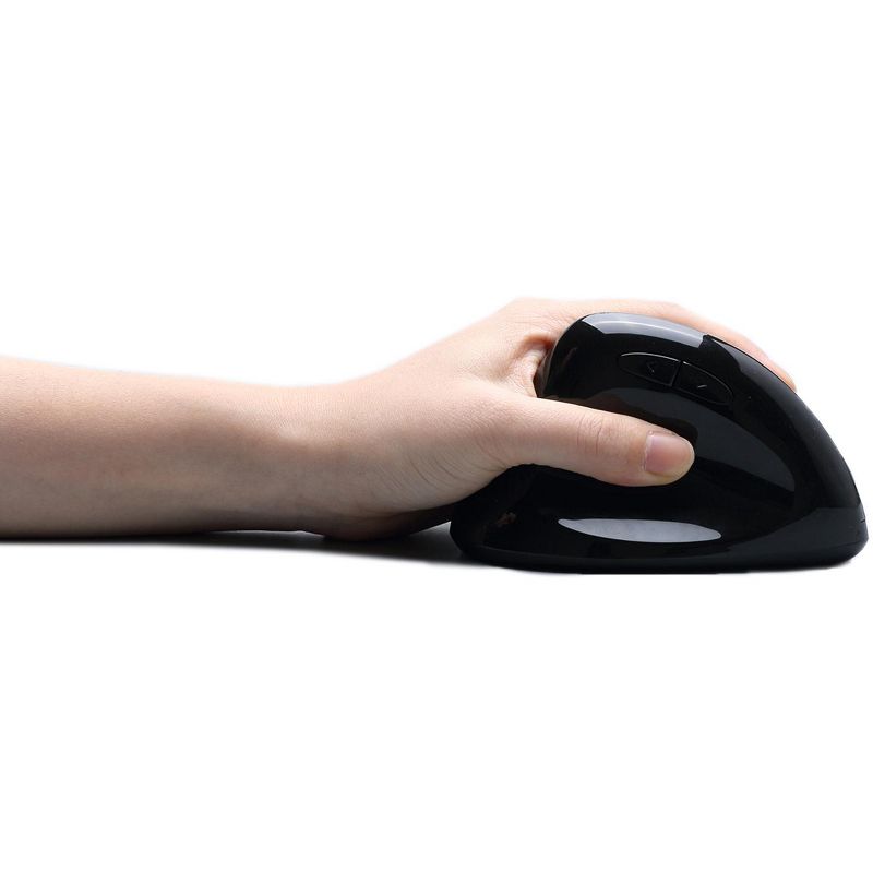 Adesso iMouse E70 - 2.4 GHz Wireless Vertical Lefthanded Programmable Mouse - Optical - Wireless - Radio Frequency - USB - 4800 dpi - Scroll Wheel