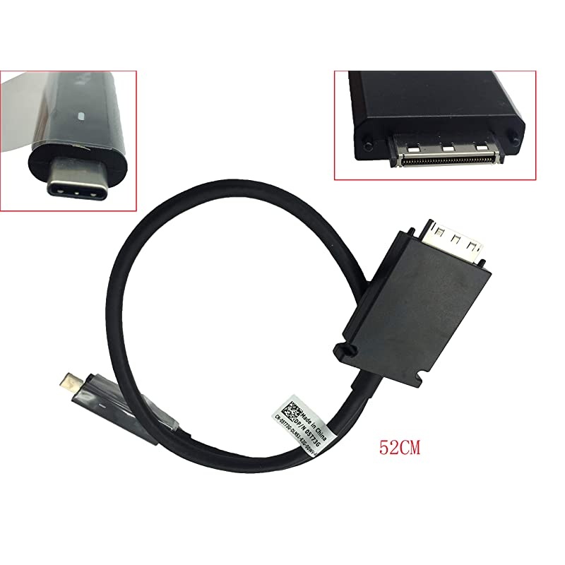 Dock USB-C Cable for Dell Docking Station TB15 TB16 K16A Dock Compatible Dell DPN 5T73G 05T73G 3V37X 03V37X Docking Station Cable