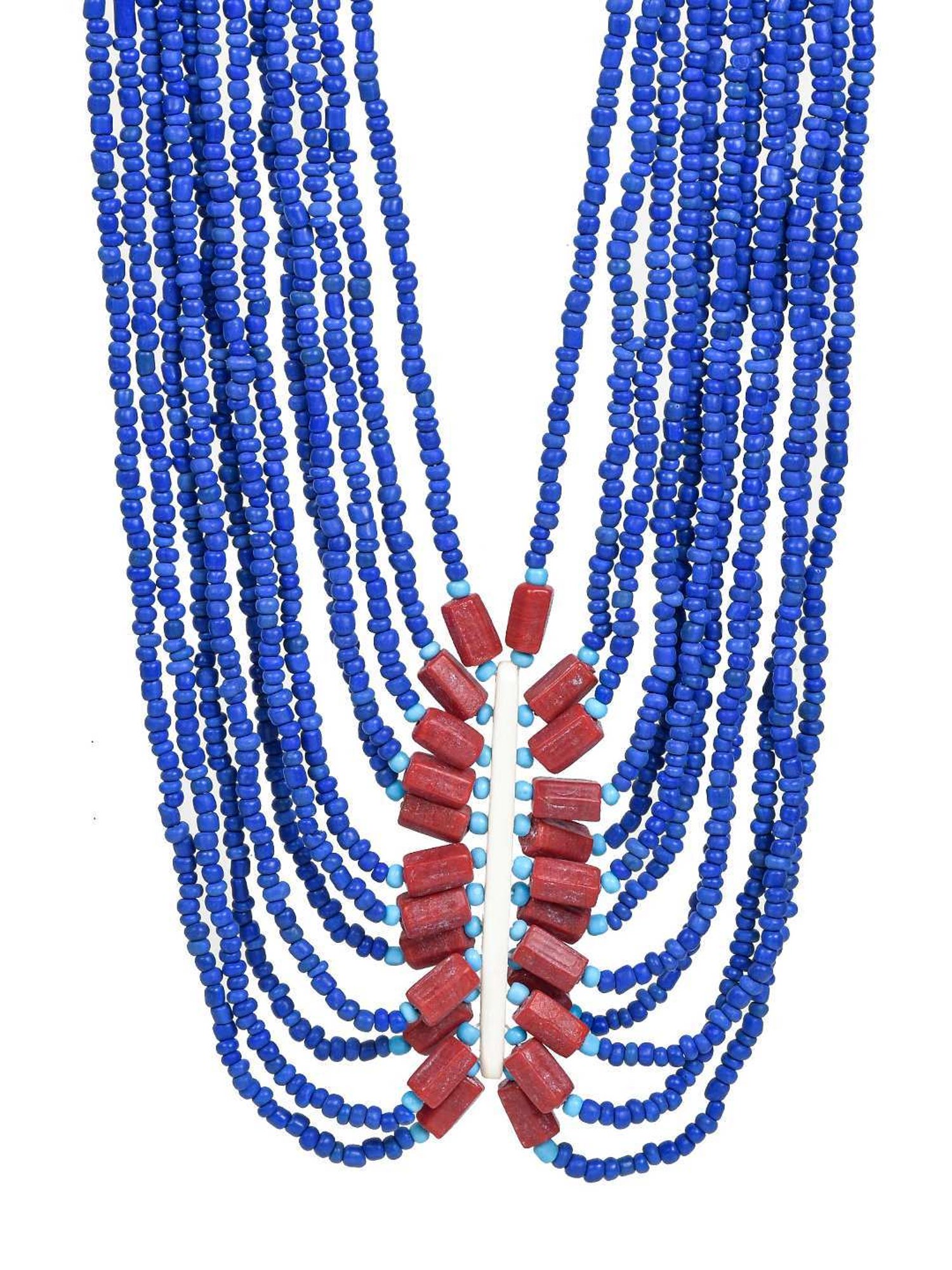 Imli Street Multicolor Vintage Naga Beaded Tribal Necklace