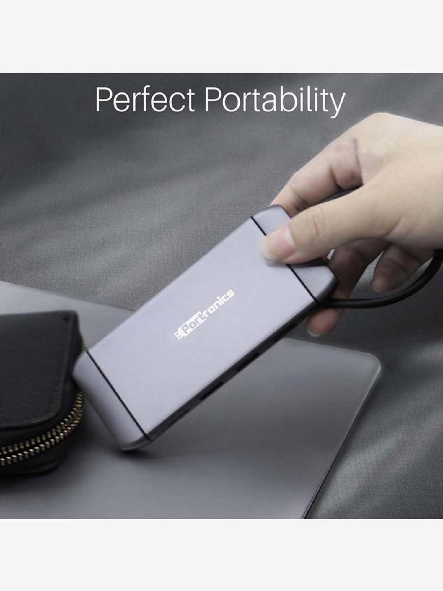 Portronics Mport 9C POR-1197 Multiport USB Hub (Silver)