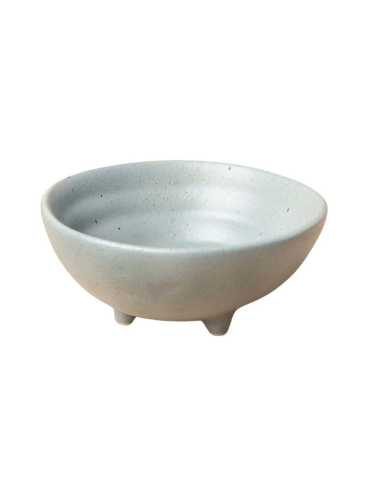 Nestasia Grey Food-Safe Matt Finish Round Ceramic Dessert Bowl with Legs, Microwave-Safe, 100ml