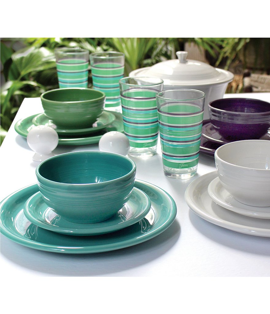 Fiesta Sienna Sunset Stripe Highball Glasses, Set of 4