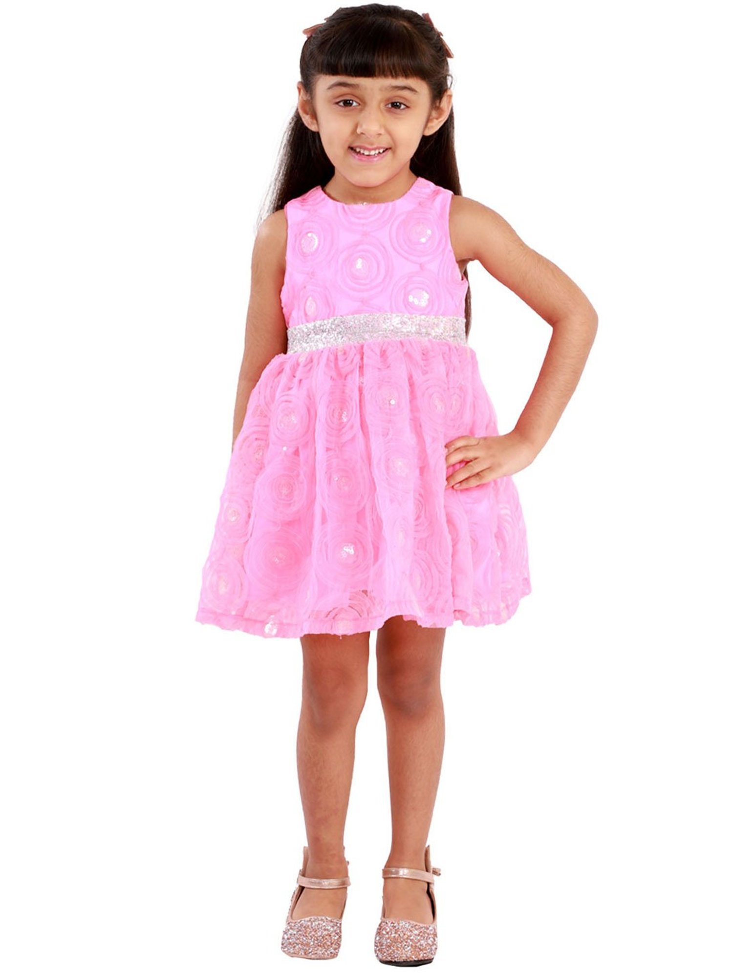 KidsDew Kids Pink Embellished Dress