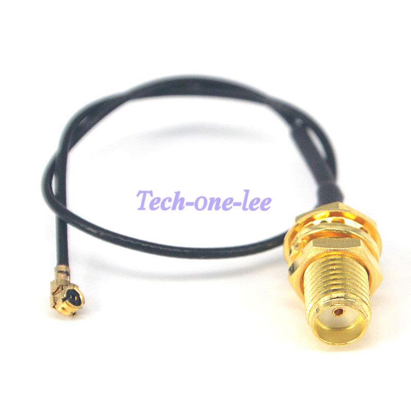 50 pcs/lot Mini PCI U.FL to SMA connector Antenna WiFi Pigtail Cable IPX to SMA extension