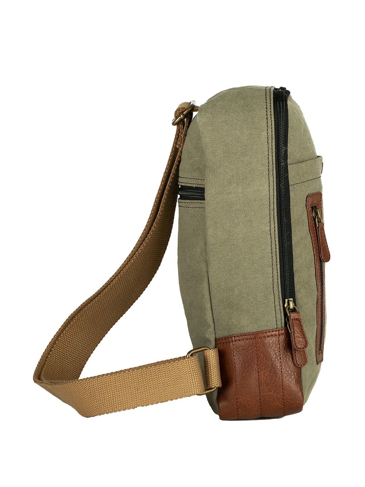 Mona B Olive Solid Waist Pouch