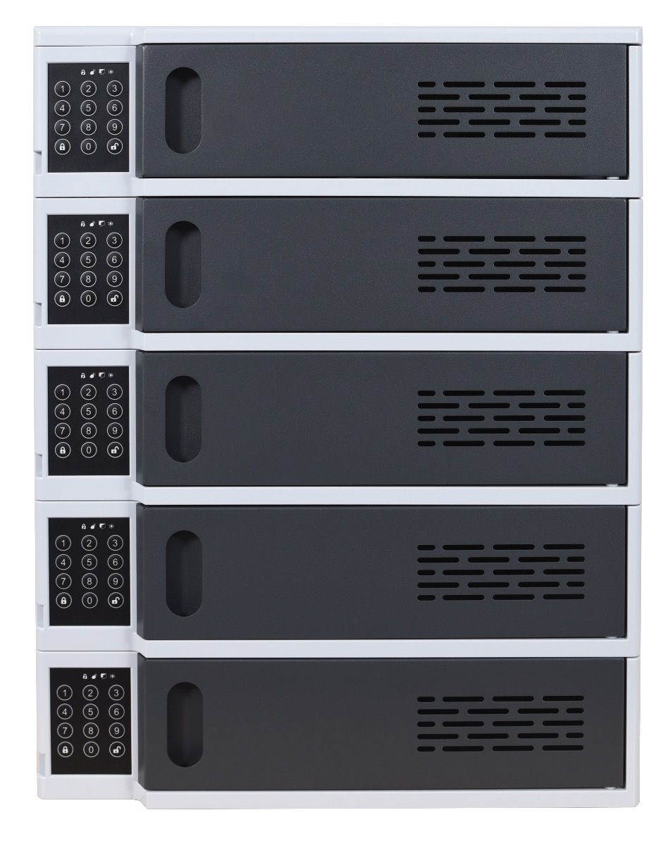 Luxor 5-Bay Charging Locker for Mobile Devices