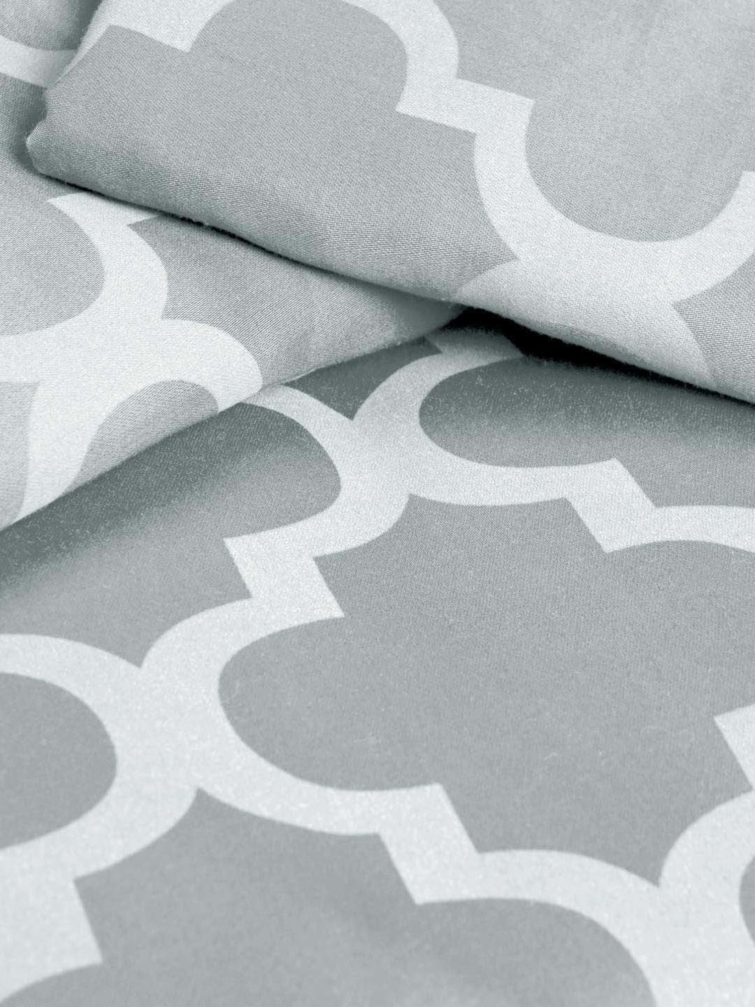 Saral Home Easy Living Grey Cotton Tangier Soft Self Pattern Queen Bed Sheet With Pillow Covers