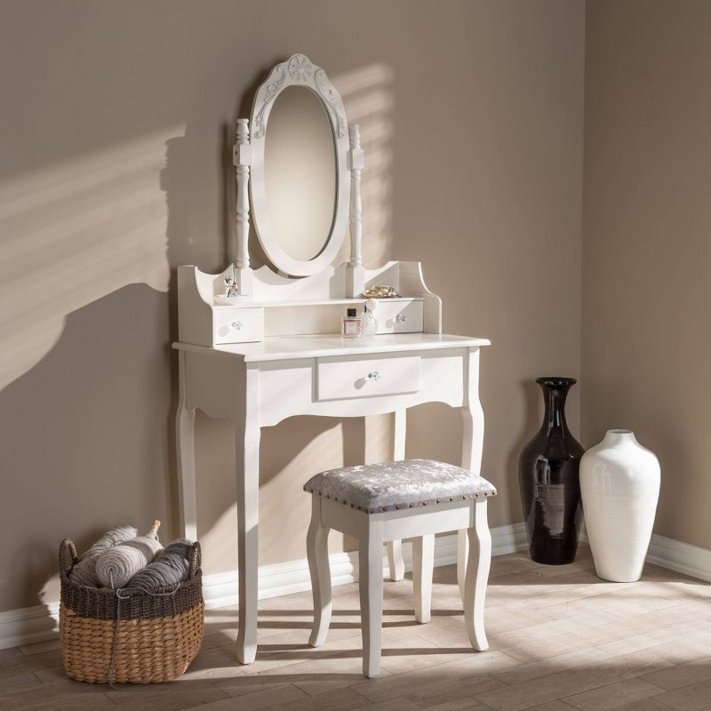 Salisbury Vanity w/Mirror White - Chique