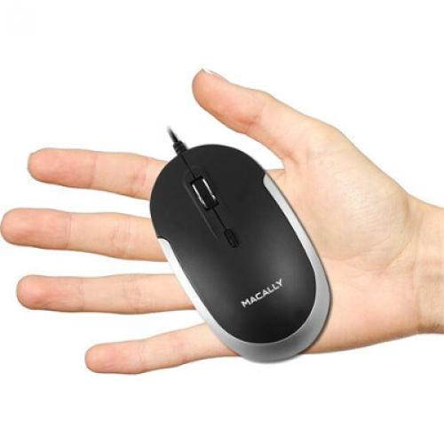 USB-C Optical Quiet Click Mouse for Mac/PC in Black & Aluminum Gray