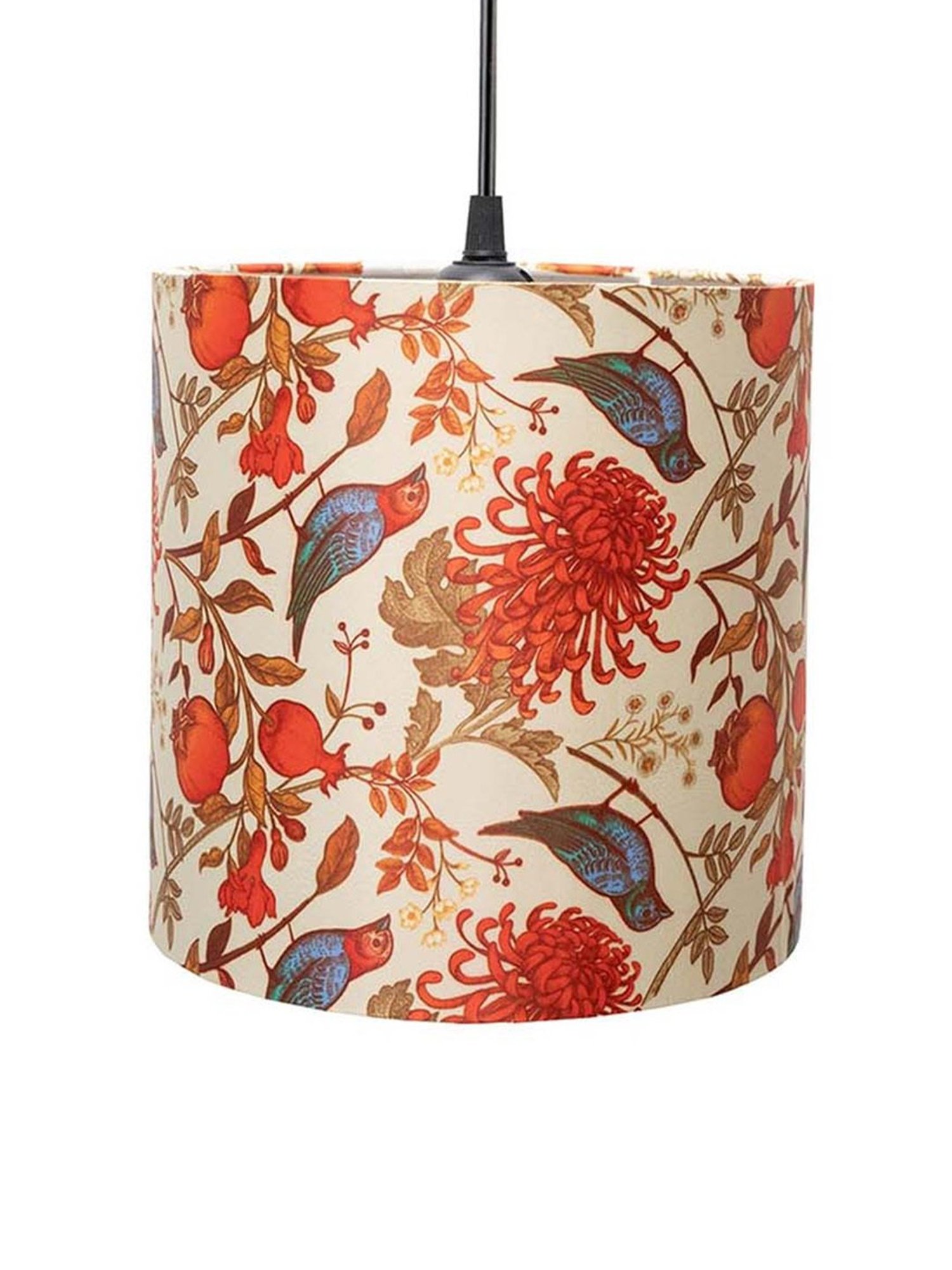 16" Glass/Metal Jasmine Tiffany Style Semi Flush Mount (Includes Energy Efficient Light Bulb) Cream - JONATHAN Y