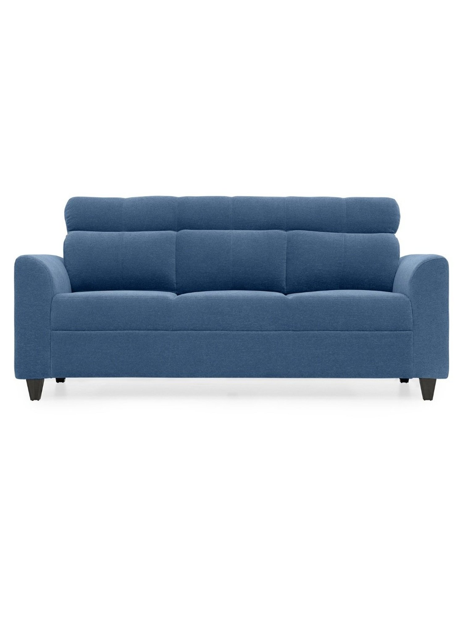 Duroflex Zivo Plus Blue Solid Wood 3 Seater Sofa Set