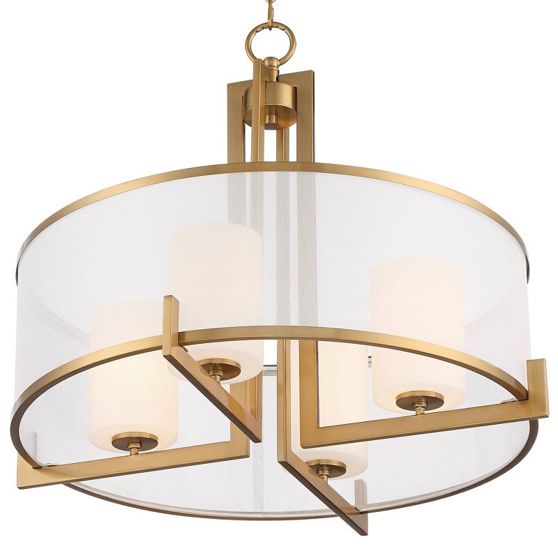 Possini Euro Design Persephone 24" Wide Warm Antique Brass Drum Pendant Light