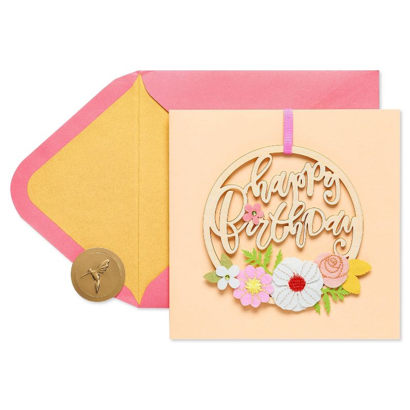 Happy Birthday Floral Ornament Card - PAPYRUS