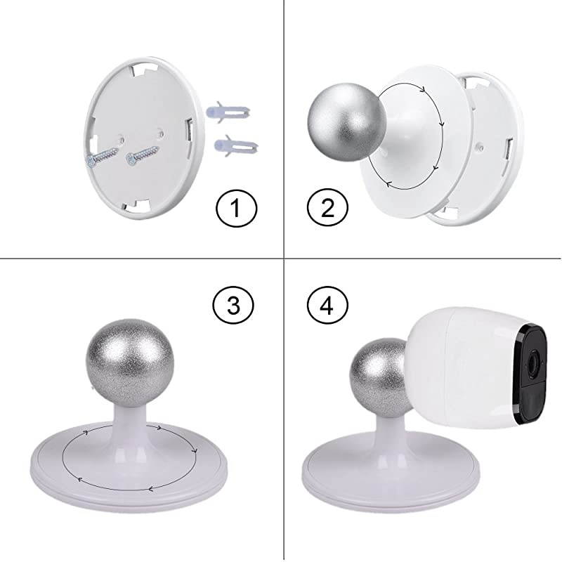 Table Ceiling Mount for Arlo Arlo Pro Arlo Go Arlo Pro 2 WireFree Cameras by Dropcessories 2 Pack White