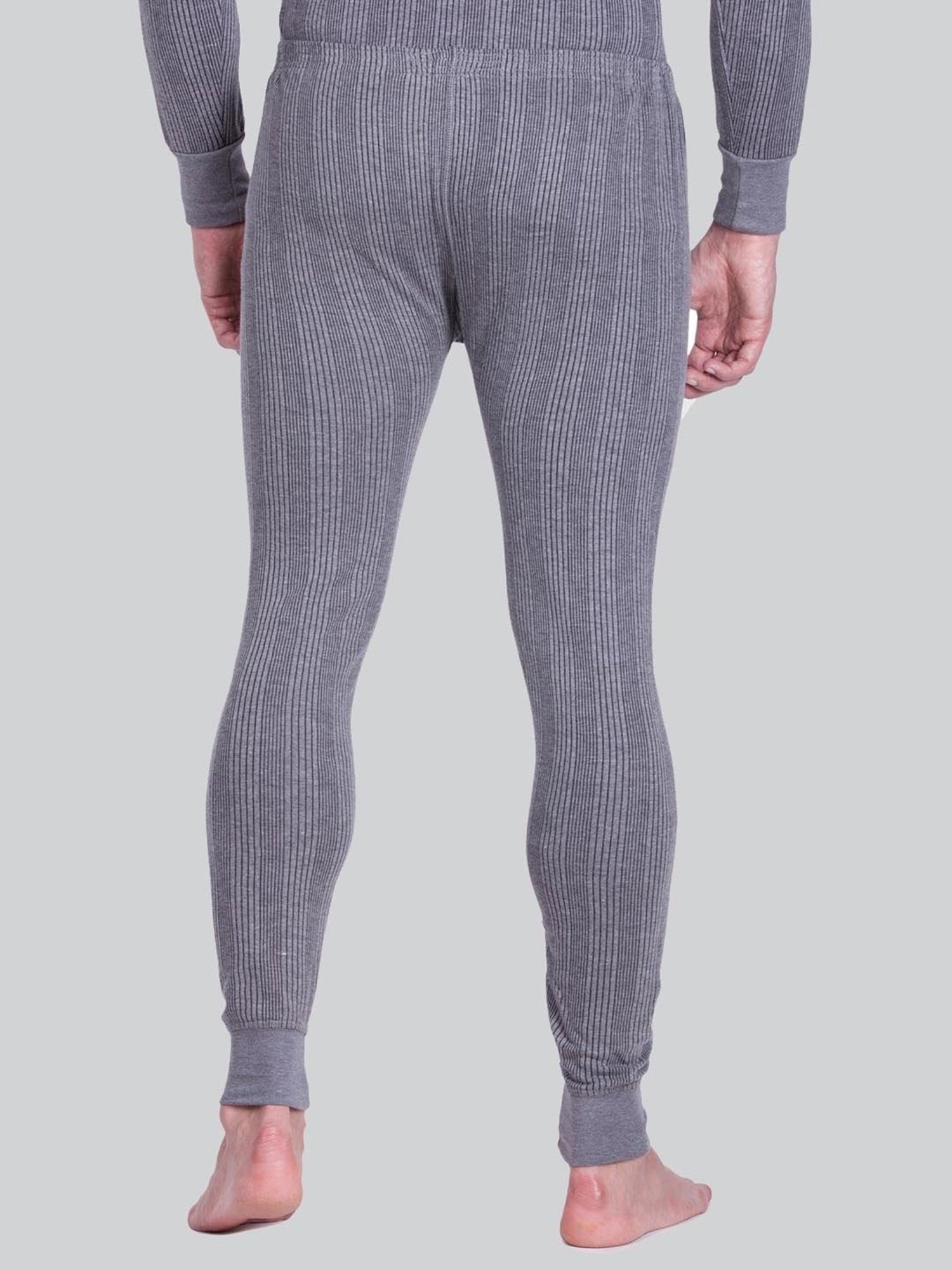 LUX Inferno Charcoal Skinny Fit Striped Thermal Bottoms