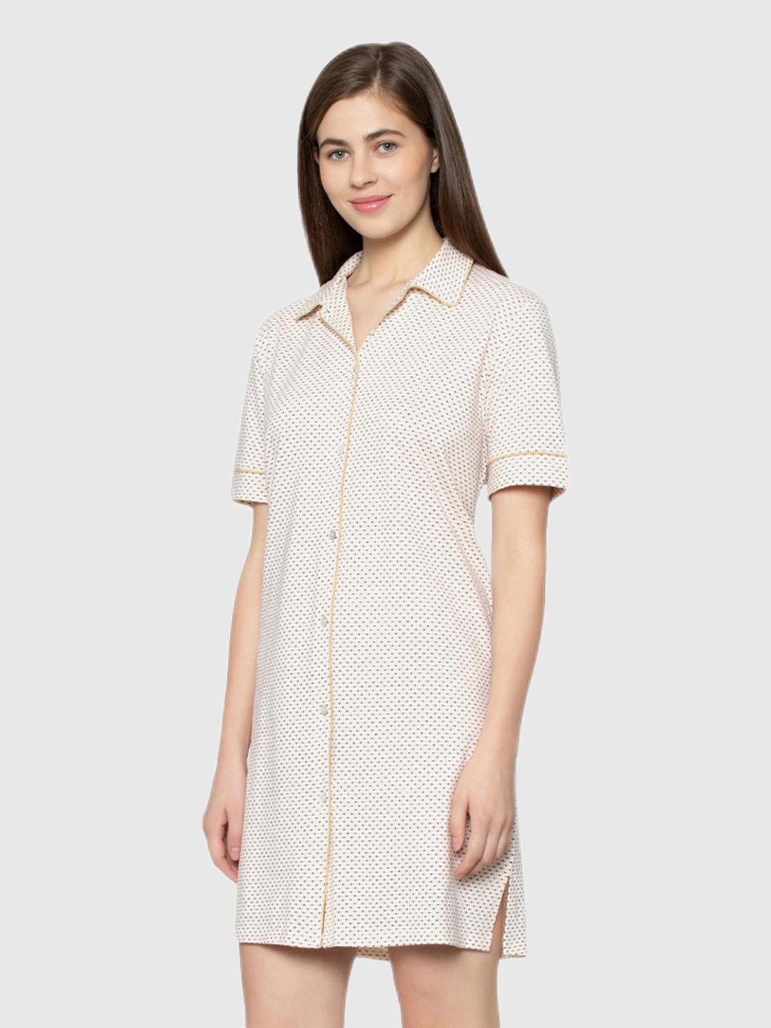 Triumph Beige Polka Dot Night Dress