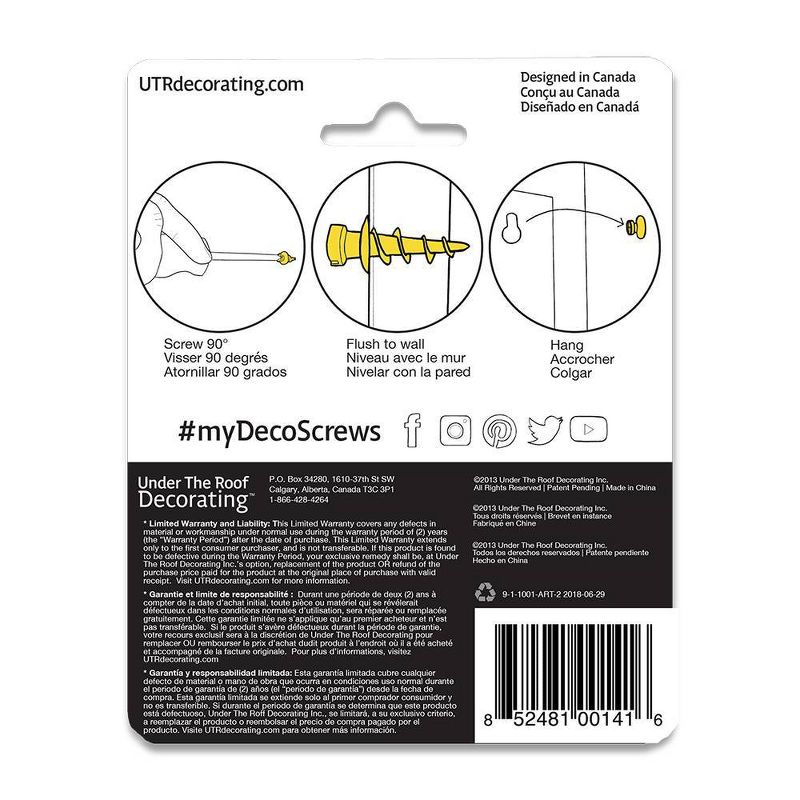 Under the Roof Decorating Screws Nickel Project Pack