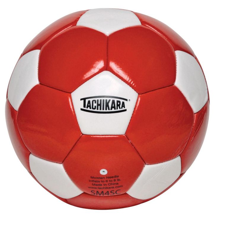 Tachikara No 4 Soccer Ball, Red/White