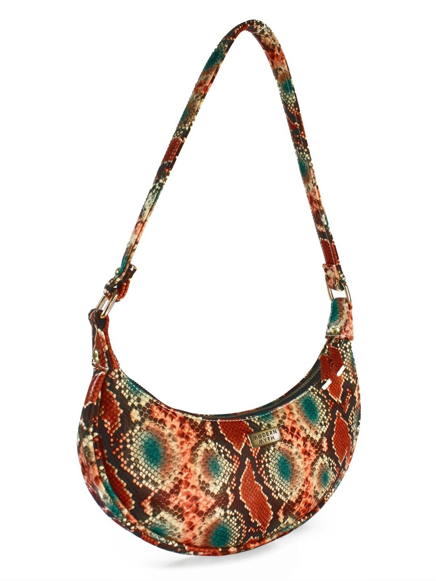 Modern Myth Orange Animal Effect Medium Hobo Bag