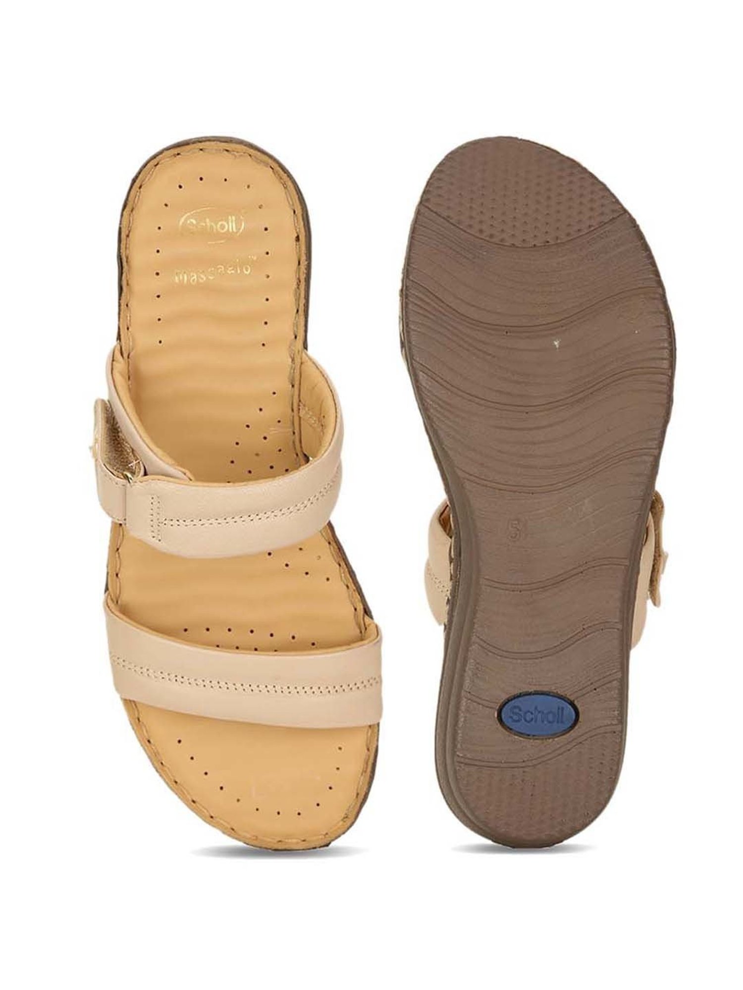 Scholl by Bata Women's Cream Casual Wedges