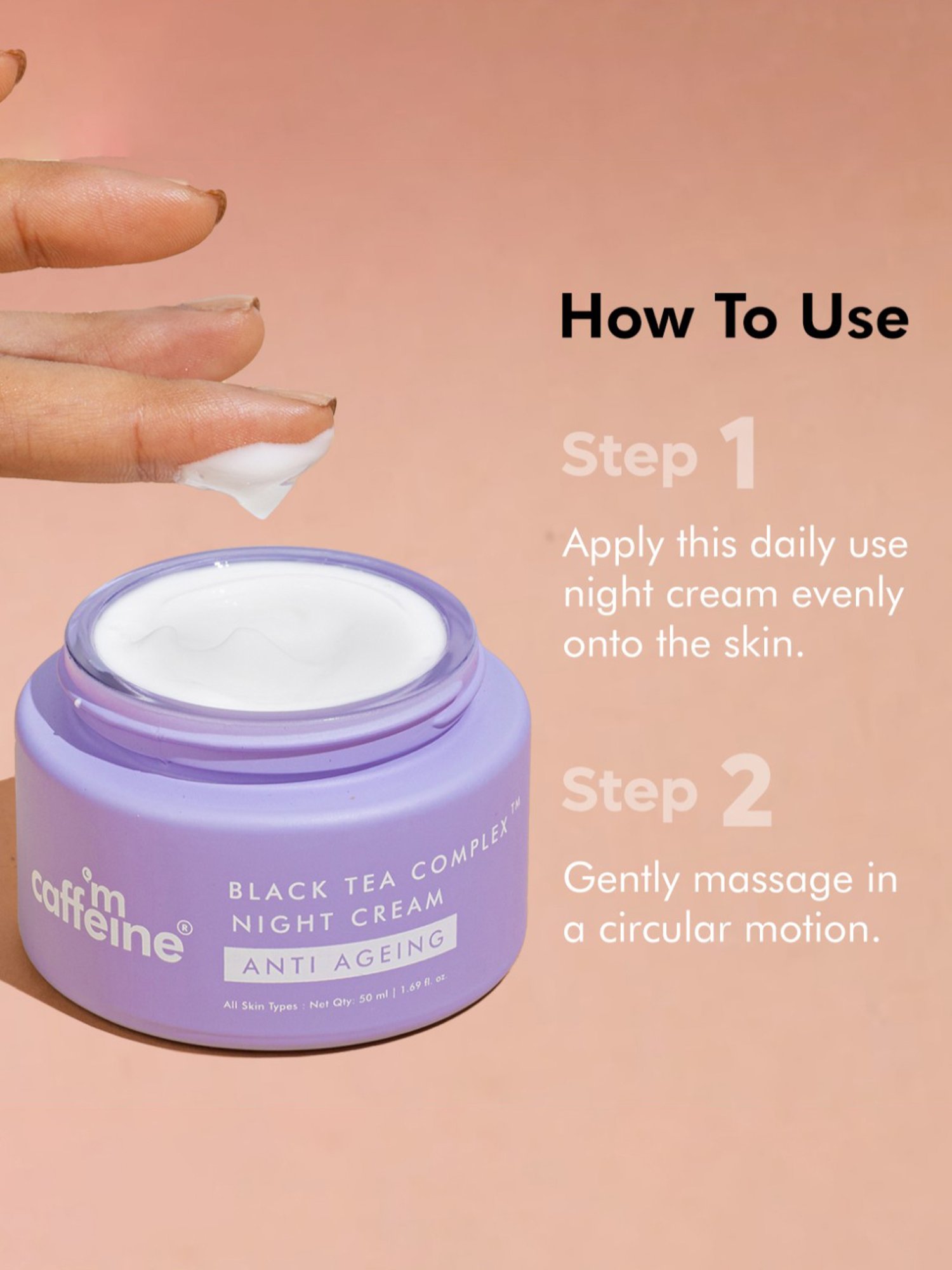 mCaffeine Black Tea Complex Night Cream - 50 ml