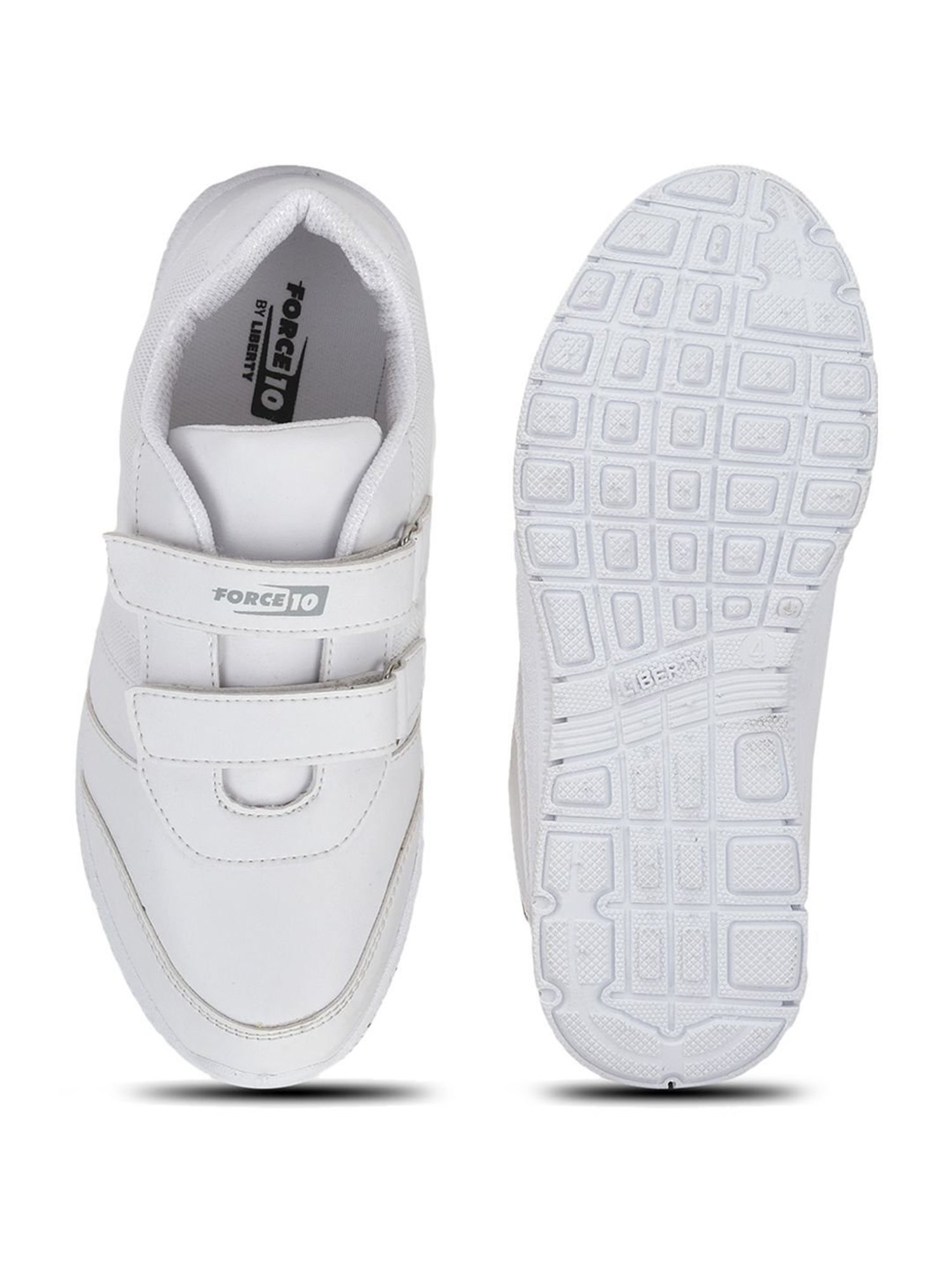 Force10 By Liberty Kids White Velcro Shoes